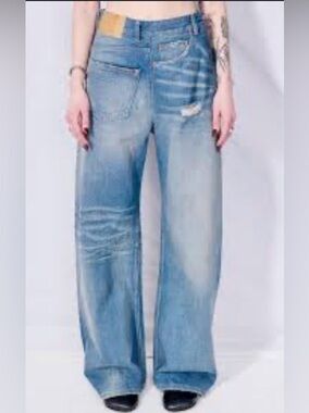 MM6 Maison Martin Margiela Twisted Wide-Leg Jeans